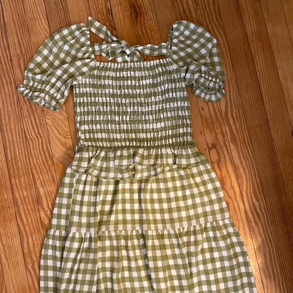 Green Gingham Set
